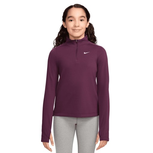 Foto de Nike Camiseta Manga Larga Niños - Dri-FIT 1/2 Zip - bordeaux/white FD2853-610