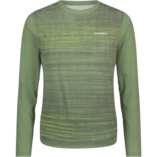 Foto de Shimano Maillot MTB Manga Larga Hombre - Spazio Printed - verde