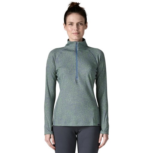 Foto de Patagonia Camiseta Manga Larga Mujer - Capilene Midweight Zip Neck - Sea Run: Barnacle Blue