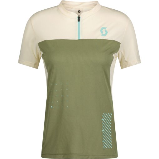 Immagine prodotto da SCOTT Maglia a Maniche Corte Uomo - Trail Vertic Zip - hay green/cotton white