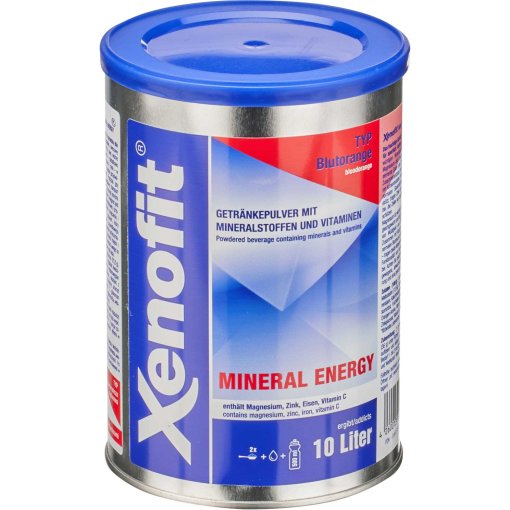 Slika izdelka Xenofit Mineral Energy Krvava pomaranča – napitek v prahu za pripravo ogljikovodikove pijače - 720g pločevinka