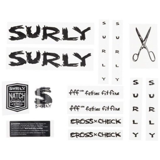 Photo produit de Surly Cross Check Lot d&#039;autocollants - noir