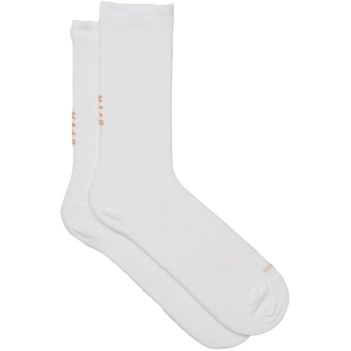 Produktbild von MAAP Team Socken lang - white/faded fluoro orange