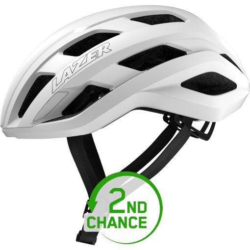 Produktbild von Lazer Strada KinetiCore Rennradhelm - matte full white - B-Ware