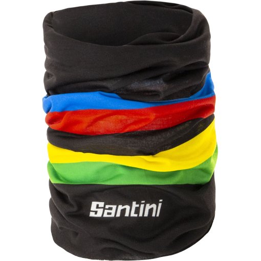 Foto de Santini Braga de cuello multifuncional - UCI Rainbow Stripes  RE493--WORLD - negro NE