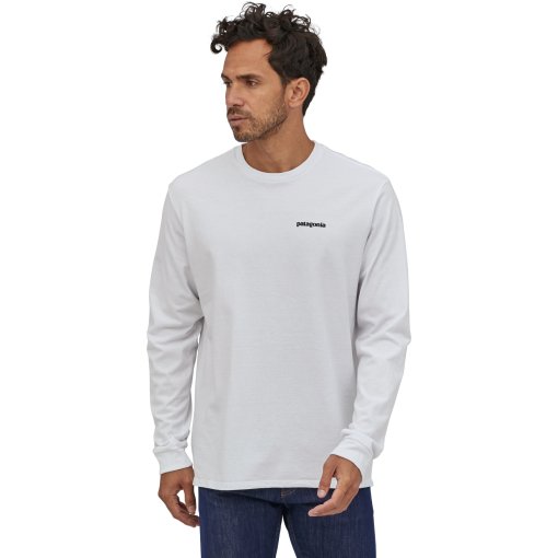 Immagine prodotto da Patagonia Maglia a Maniche Lunghe Uomo - P-6 Logo Responsibili-Tee - Bianco