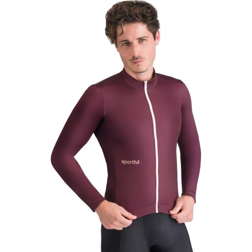 Foto de Sportful Maillot Ciclismo Hombre - Classic Thermal - 625 Deep Bordeaux