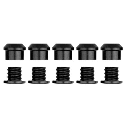 Produktbild von Alugear Kettenblattschraubenset - 5x BCD | M8 x 6.5mm | inkl. Muttern (5mm) - schwarz