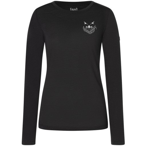 Picture of SUPER.NATURAL Bandito Cat Longsleeve Women - Jet Black/Jet Black/White Stone