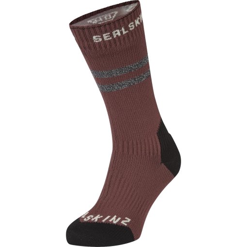 Foto de SealSkinz Calcetines Medianos Impermeables - Runton Cold Weather con Hydrostop - Burgundy