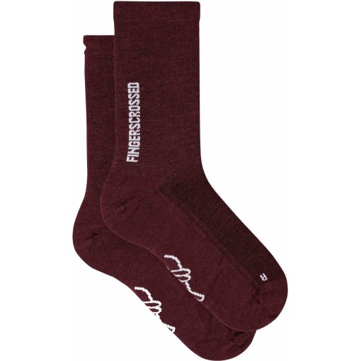 Immagine prodotto da FINGERSCROSSED Calzettoni Ciclismo - Light Merino Silk - Bordeaux