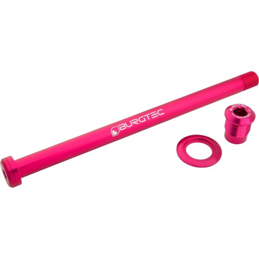 Picture of Burgtec Thru Axle - Rear | 12x148mm Boost | M12x1 | 186mm | for Orbea - toxic barbie pink