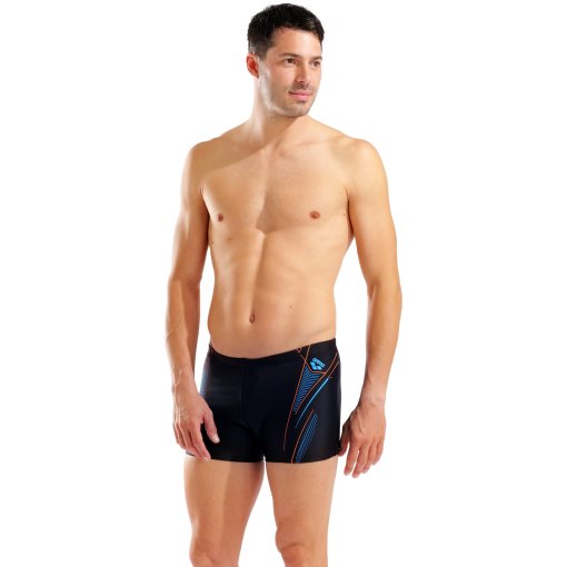 Produktbild von arena Feel Neo Stream Badehose Herren - Black/Turquoise/Team Orange