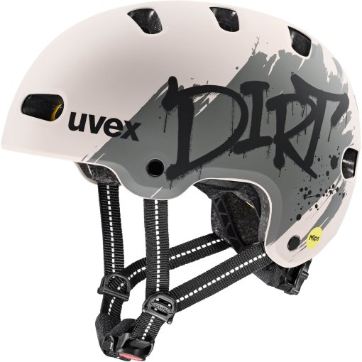 Productfoto van Uvex kid 4 style MIPS Kinder-fietshelm - dirt warm grey matt