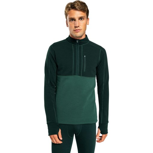 Foto de Ulvang Jersey Midlayer Hombre - Peak Field Half Zip - Trekking Green/Beetle Green