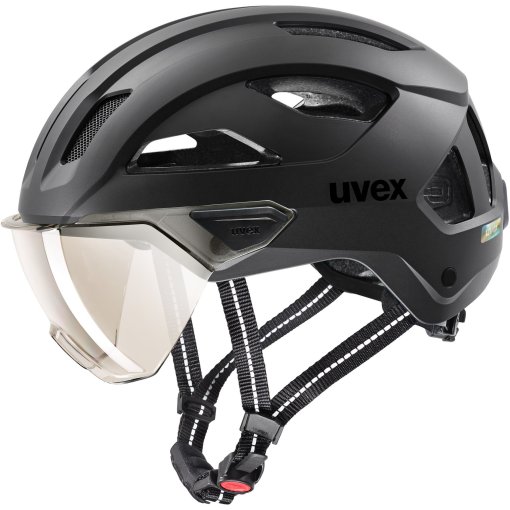 Picture of Uvex stride visor Bike Helmet - black matt/ltm. silver