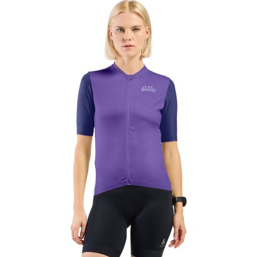 Immagine prodotto da Odlo Maglia da Ciclismo a Zip Intera Donna - Essentials con Stampa Vintage - afterparty