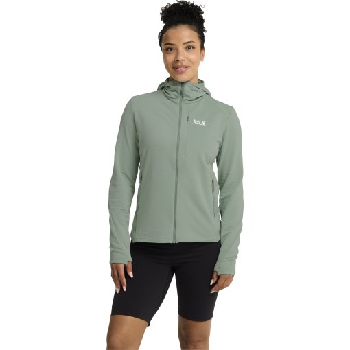Photo produit de Jack Wolfskin Litestride Full Zip Veste à capuche pour femme - green zinnia