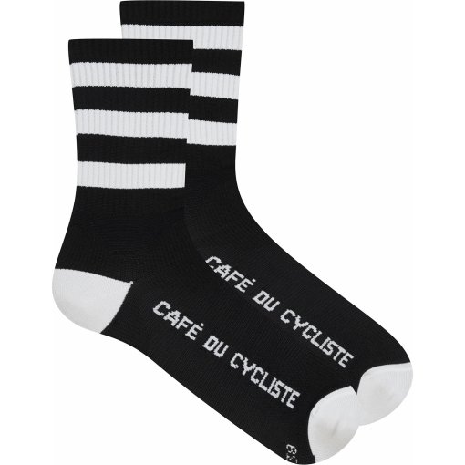 Foto de Café du Cycliste Calcetines - Skate - white on black