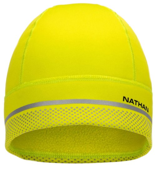 Foto de Nathan Sports Gorro de Punta - HyperNight - Hi-Viz Yellow/Geo Print