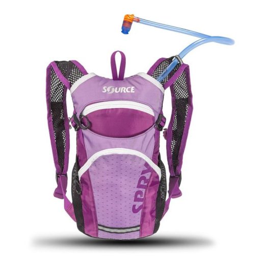 Photo produit de Source Spry Hydration Pack Kids + 1.5L Hydration Bladder - Kids Pink Purple