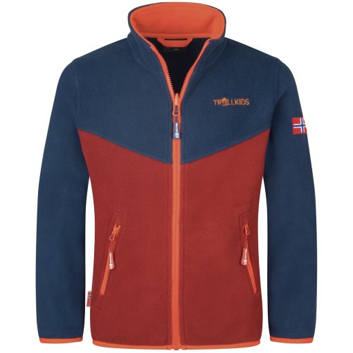 Foto de Trollkids Chaqueta Niño - Oppdal XT - Carmin Red/Mystic Blue/Flame Orange