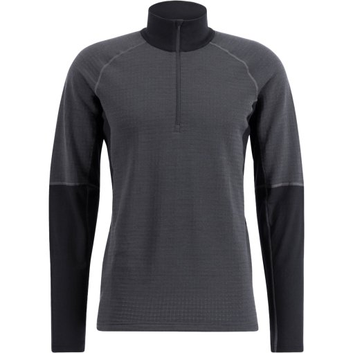 Foto de Lundhags Camiseta Interior Hombre - Prime Merino Half Zip - Charcoal/Negro 001