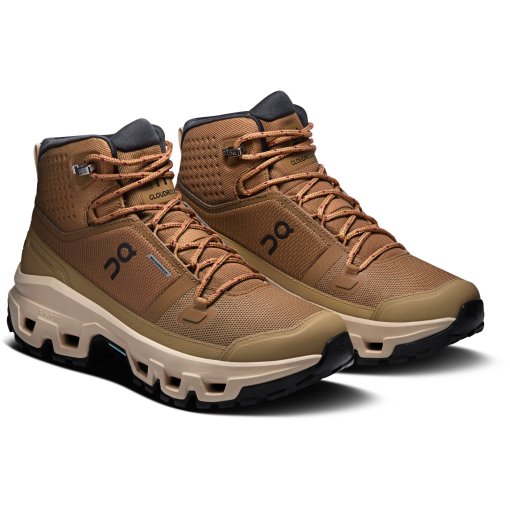 Productfoto van On Cloudrock Mid Waterproof Dames Wandelboots - Sphinx | Sand