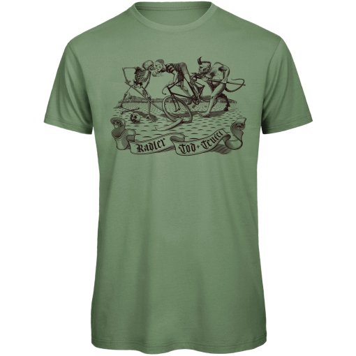 Foto de RTTshirts Camiseta Ciclismo Hombre - Radler Tod &amp; Teufel - verde claro