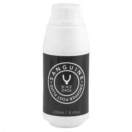 Photo produit de BikeYoke Huile Hydraulique pour Tiges de Selle Télescopiques - Sanguine - 250ml