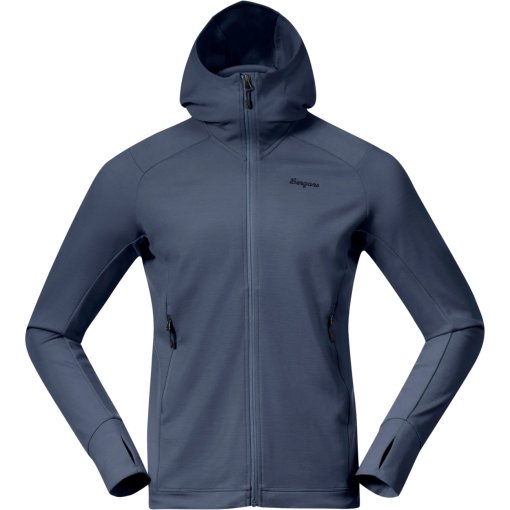 Foto de Bergans Chaqueta con Capucha Hombre - Rabot Merino Tech Midlayer - granite blue