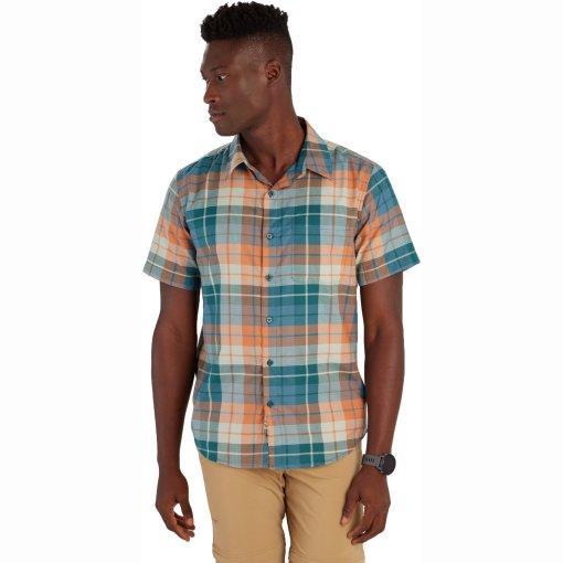 Foto de Marmot Camisa de Manga Corta Hombre - Aerobora Novelty - dark jungle wayland plaid