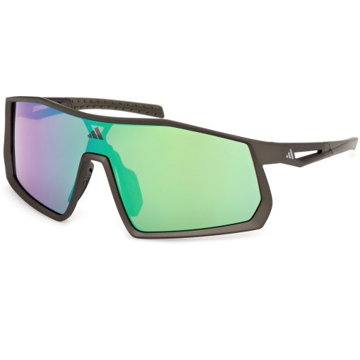 Photo produit de adidas Kentro SP0123 Lunettes - Metalized Olive Strata / Green Mirror