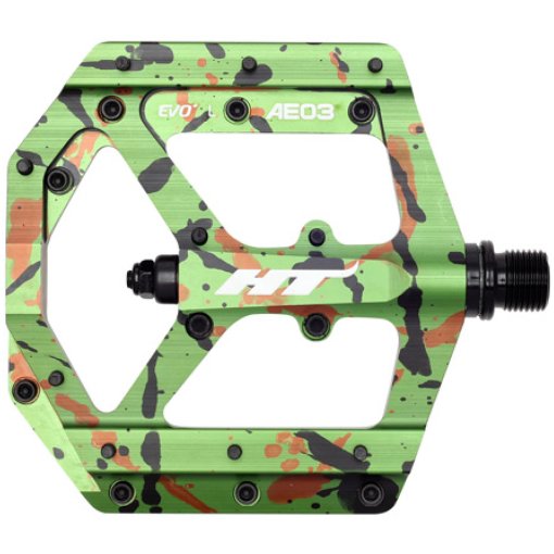 Foto de HT AE03 EVO+ Flat Pedal de Aluminio - green camo
