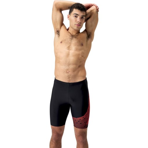 Produktbild von Speedo Medley Logo Jammer Herren - black/sirenred