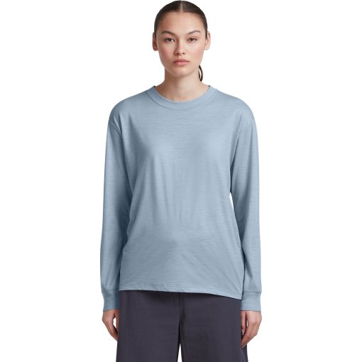 Picture of Icebreaker Merino 150 Tech Lite Long Sleeve Relaxed Tee Women - Zinc Blue