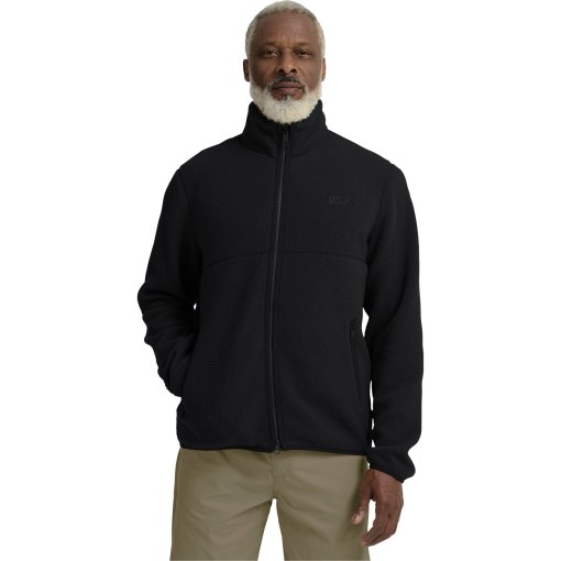 Foto de Jack Wolfskin Lite Curl Full Zip Chaquetas para hombres - black