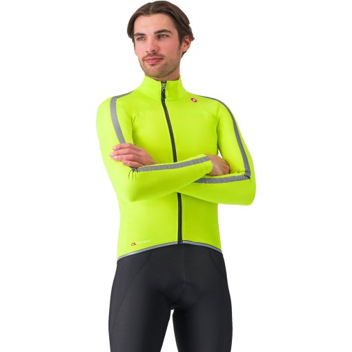 Foto de Castelli Chaqueta Impermeable Hombre - Ultra - electric lime/silver reflex 383