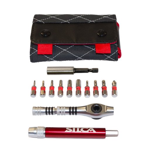 Immagine prodotto da SILCA T-Ratchet Kit + Ti-Torque Torque Measuring Extension incl. Bag - rosso/argento