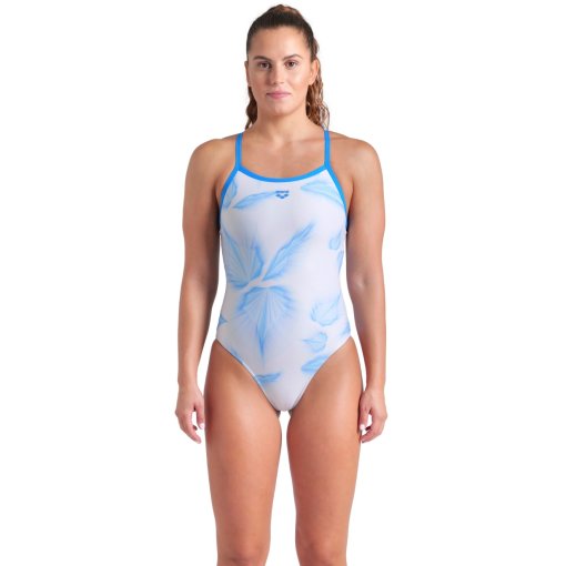 Foto de arena Traje de Baño Mujer - Performance Frozen Leave Lightdrop Back - Blanco Multi/Blue River