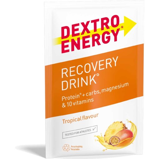 Productfoto van Dextro Energy* Recovery Drink° Tropical - Proteïne-Koolhydraat-Drankpoeder - 44.5g