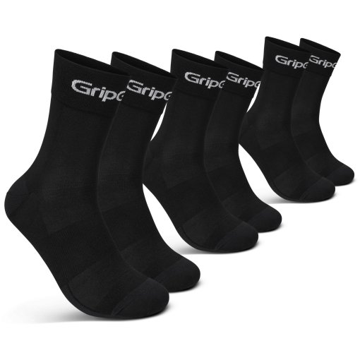 Productfoto van GripGrab RIDE Regular Cut Sokken 3-pack - Black