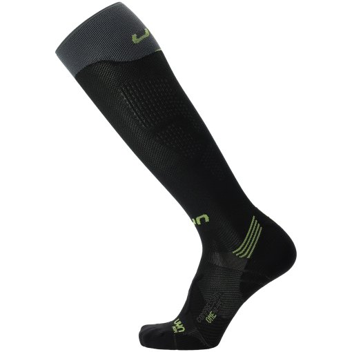 Foto de UYN Calcetines de Compresión Hombre - Run One - Black/Grey/Lime