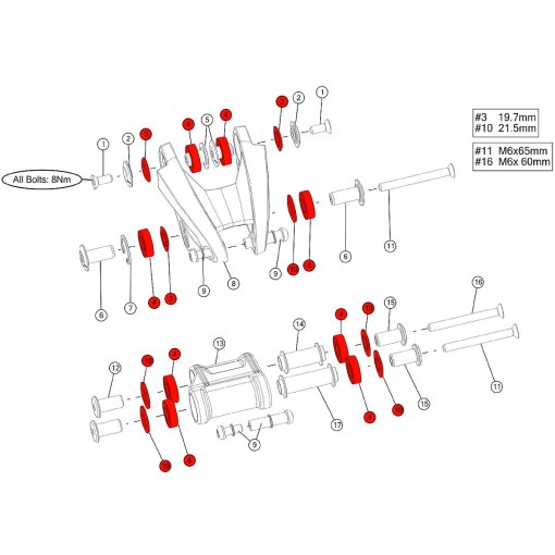 Foto de BMC Bearing Kit #2 for Speedfox / Agonist as from 2018 and Trailfox (MY 2018) - 301207