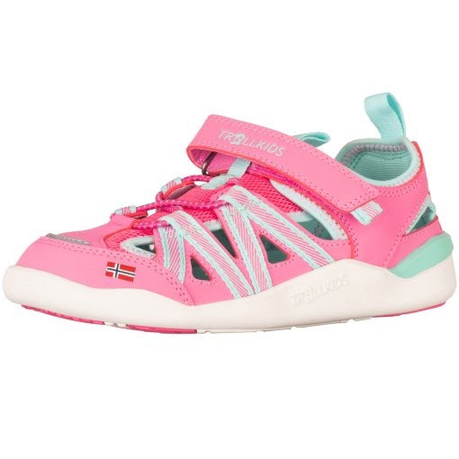 Foto de Trollkids Sandalias Barefoot Niño - Saltfjord - Light Magenta/Dark Mint