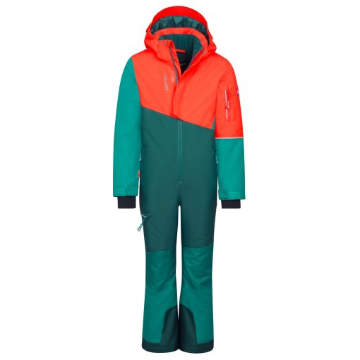 Image of Trollkids Hallingdal Snowsuit Kids - Chili Red/Midnight Petrol