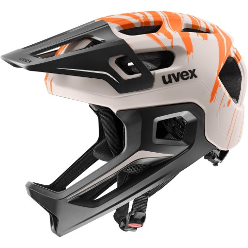 Picture of Uvex react jr. Fullface Bike Helmet Kids - warm grey-orange matt