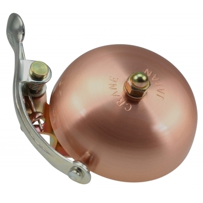 Foto van Crane Bell Co. Suzu Fietsbel - Steel Band Mount - brushed copper