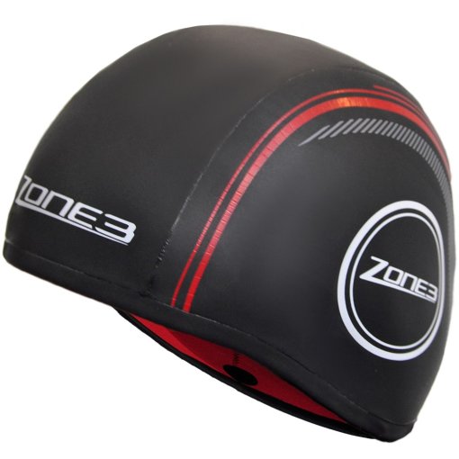 Foto de Zone3 Gorro Natación - Neoprene Strapless - negro/rojo