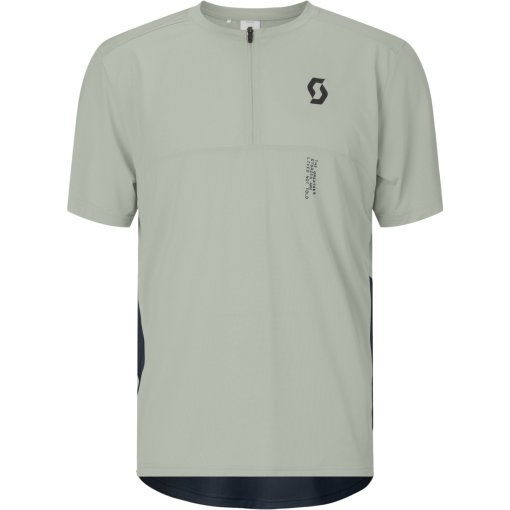 Productfoto van SCOTT Vertic Zip T-shirt met korte mouwen voor heren - spray grey/dark blue